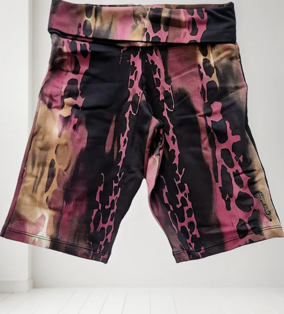 Bermuda Cós Alto Roxa Estampada