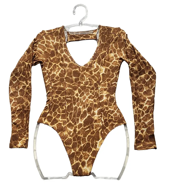 Body Manga Longa Onça