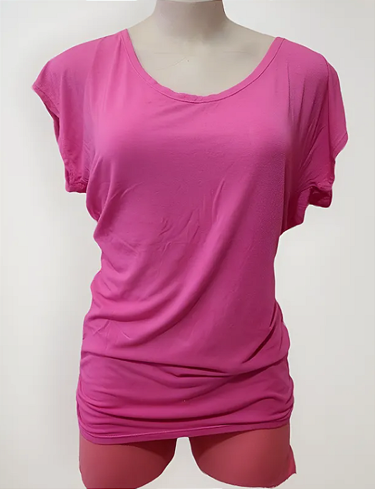 Blusa Lateral Franzida Pink