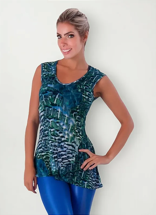 Blusa Comprida Estampada