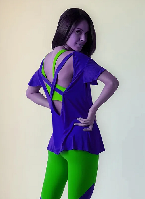 Blusa Cruzada Azul Bic