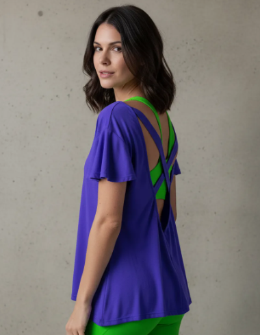 Blusa Cruzada Azul Bic