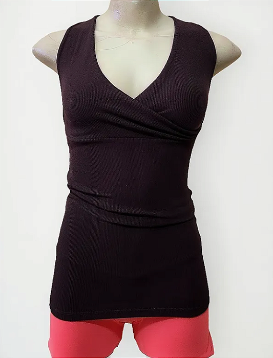 Blusa Canelada Berinjela