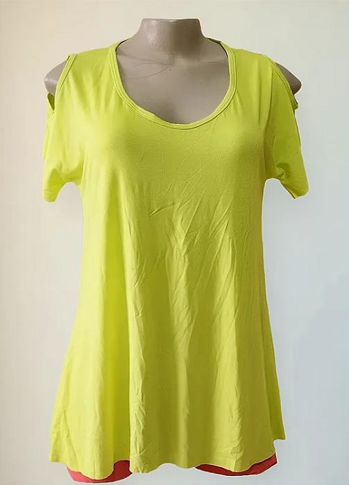 Blusa Mullet Verde Amarelado