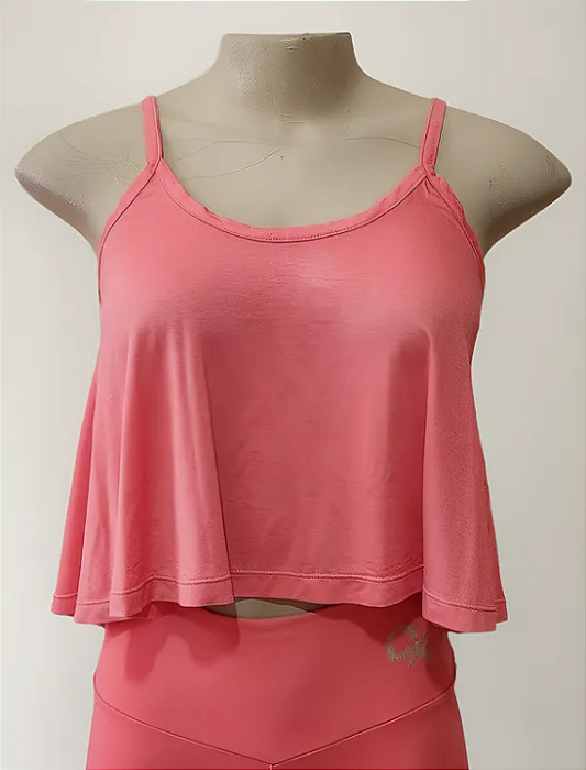 Blusa Cropped Salmão