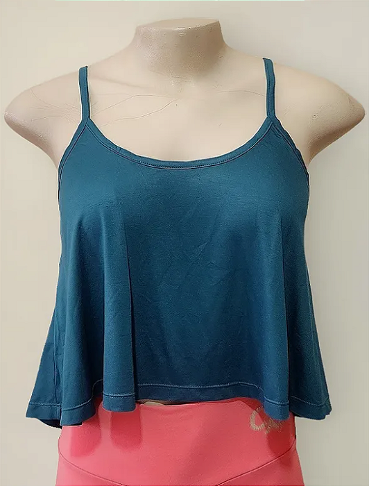 Blusa Cropped Verde Escuro