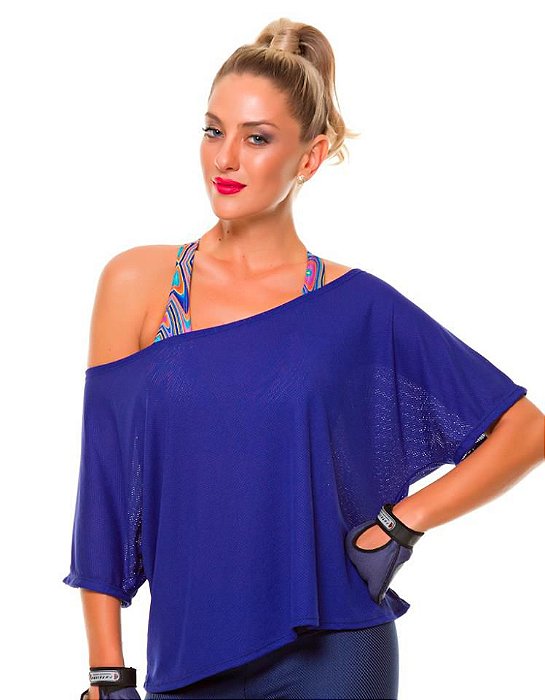 Blusa Larga Azul Royal
