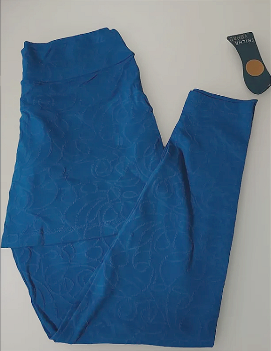 Calça Legging Sainha Texturizada Azul