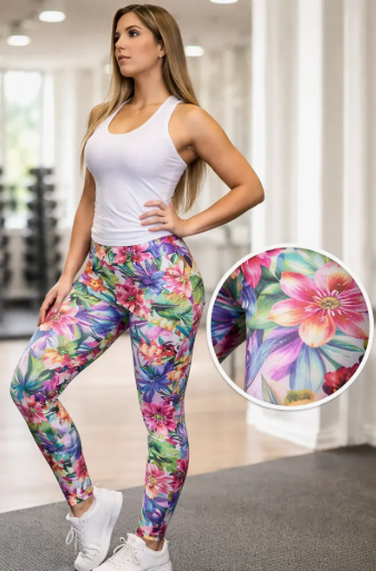 Calça Legging Paola Folhas
