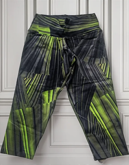 Calça Corsário Painting Verde