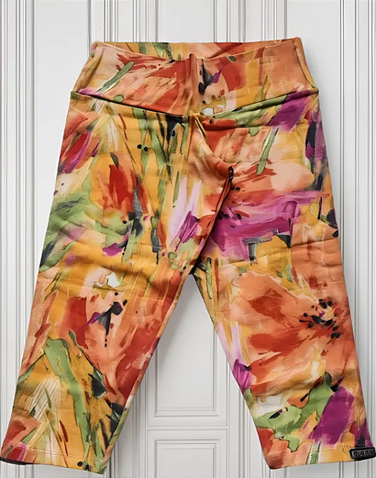 Calça Corsário Flowers Paint