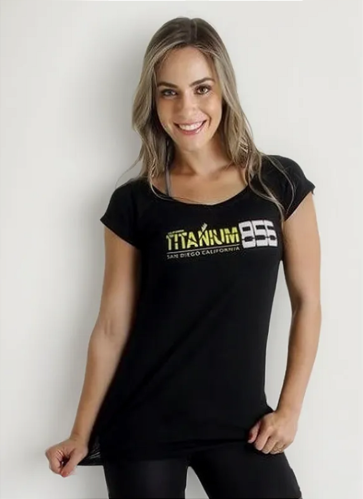 Blusa Titanium Preta Amarelo Flúor