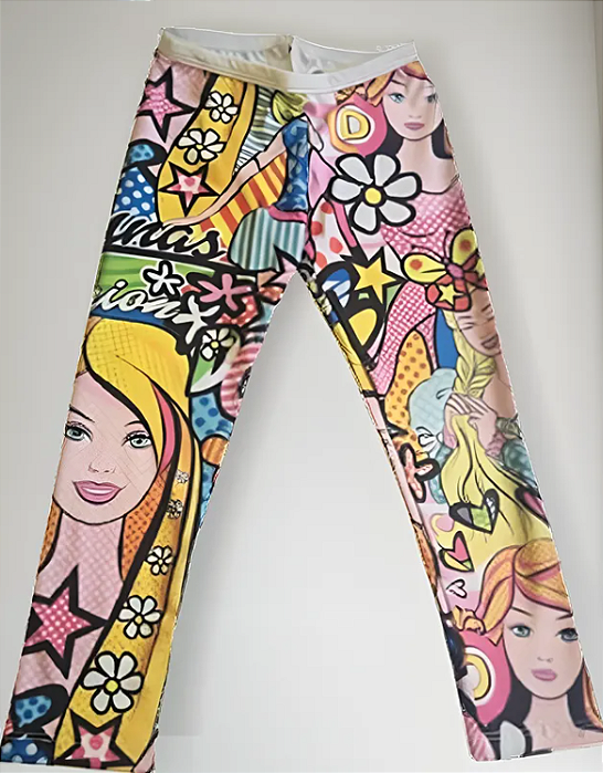 Legging Infantil Digital Dolls Fashion Grátis Uma Tiara