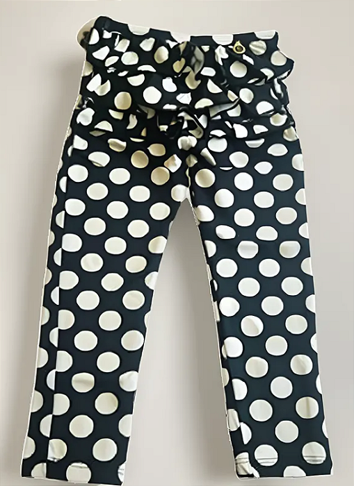 Legging Infantil Babadinho Poá Grátis uma Tiara