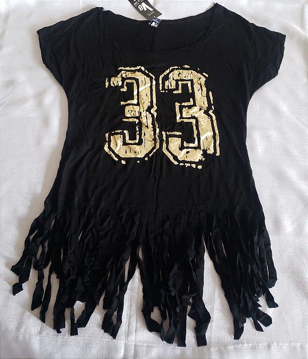 Blusa Franjas Preta