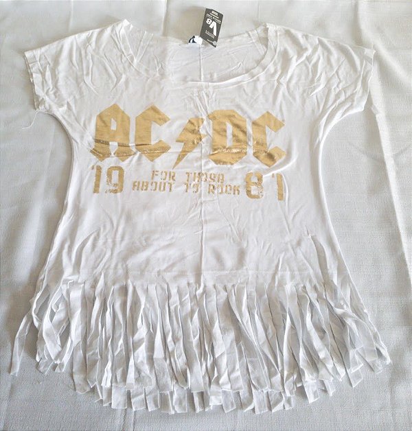 Blusa Franjas Branca