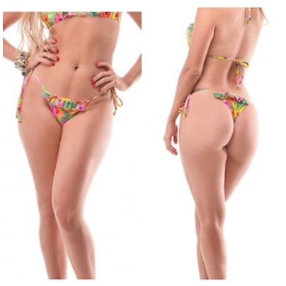 Calcinha Floral Amarelo