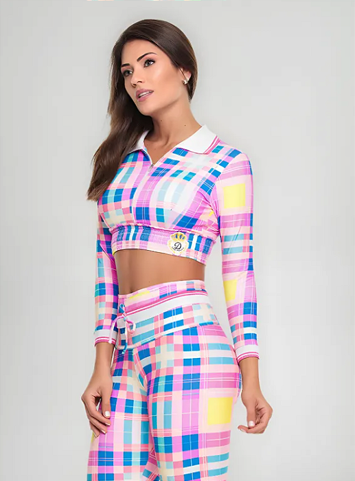 Blusa Gola Xadrez Colorida