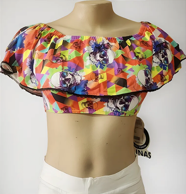 Blusa Cigana Caveira Laranja