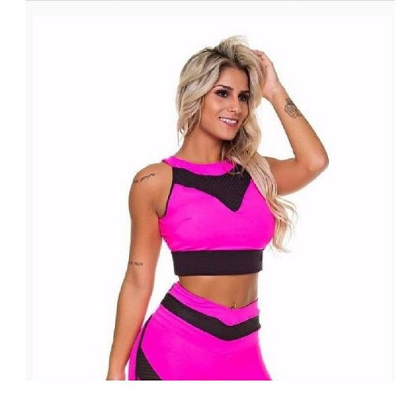 Blusa Nectus Preta Pink (COM AVARIA)