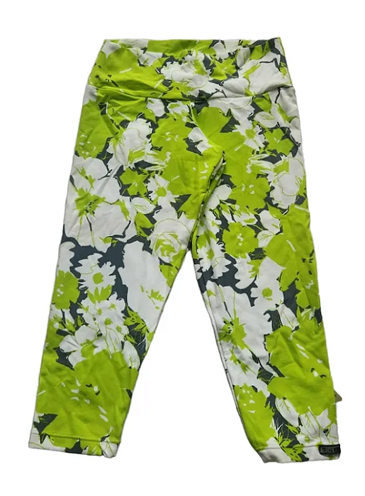 Calça Corsário Flores Verde (COM AVARIA)