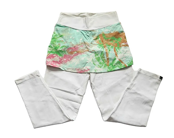 Calça Legging Sainha Verde (COM AVARIA)