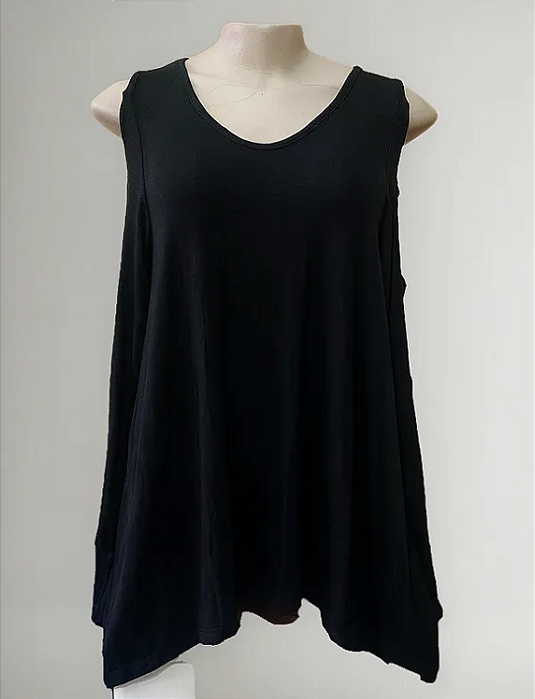 Blusa Manga Vazada Preta