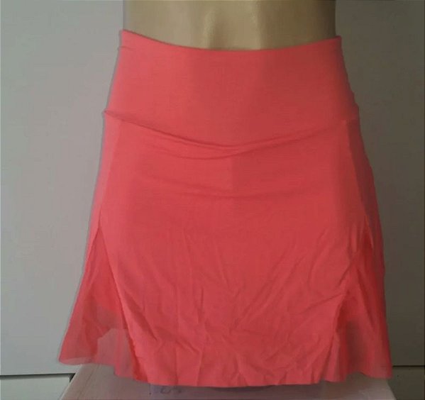 Short Saia Tule Coral (COM AVARIA)