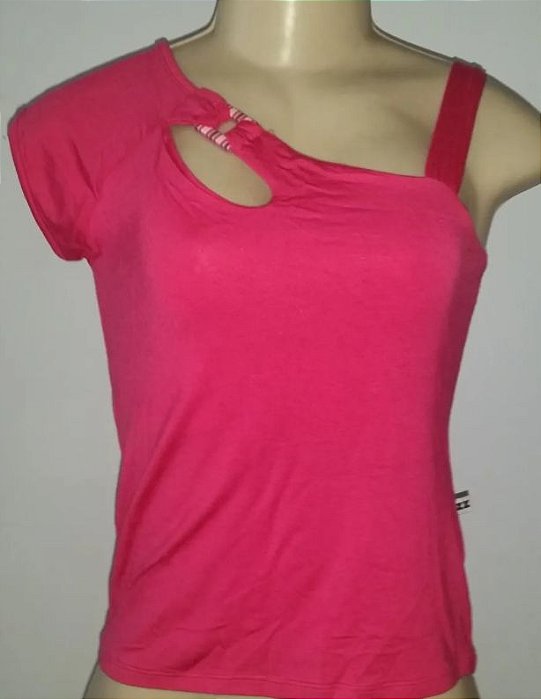 Blusa Um Ombro Pink