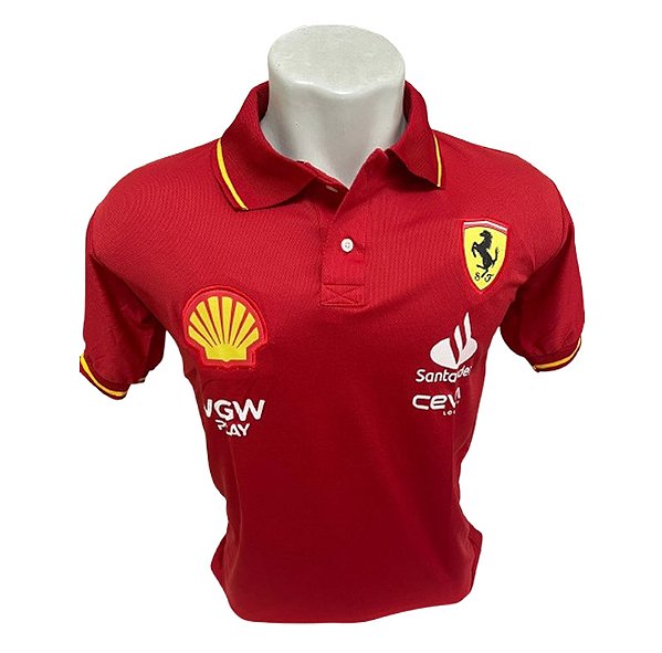 Camisa Polo Ferrari Leclerc