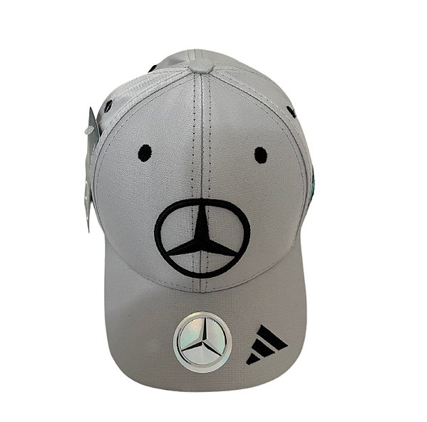 Boné Mercedes-AMG F1 Team Cinza Claro - Logo Estrela Clássico
