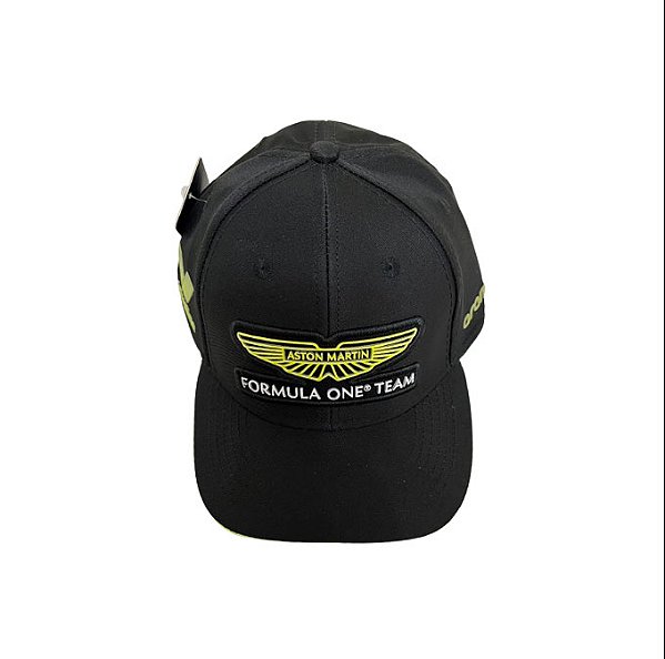 Boné Aston Martin F1 Team - Aramco & Valvoline - Preto Aba Curva
