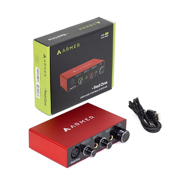 Interface de Áudio USB Armer Red One 2in/2out Loja Oficial Armer Brasil