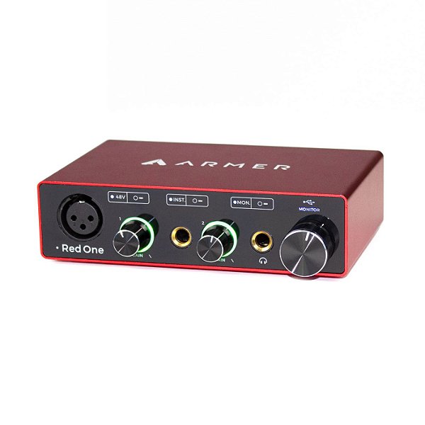 Interface de Áudio USB Armer Red One 2-in/2-out - Loja Oficial Armer Brasil