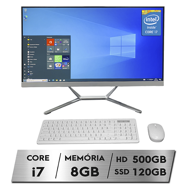 Computador All In One Intel Core i7-3770 3.4GHz 8GB HD 500GB SSD 120GB