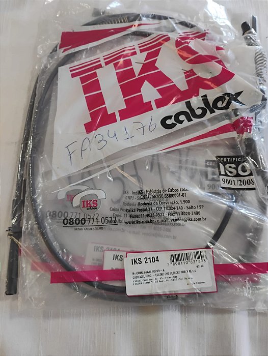 Cabo Acelerador Escort Cht Com Ar 86 A 94 Iks2104