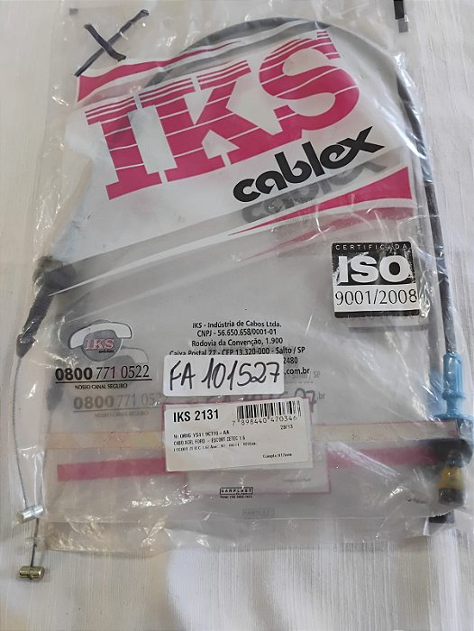 Cabo Acelerador Escort Zetec 1.6 16v 00 A 2002 Iks2131