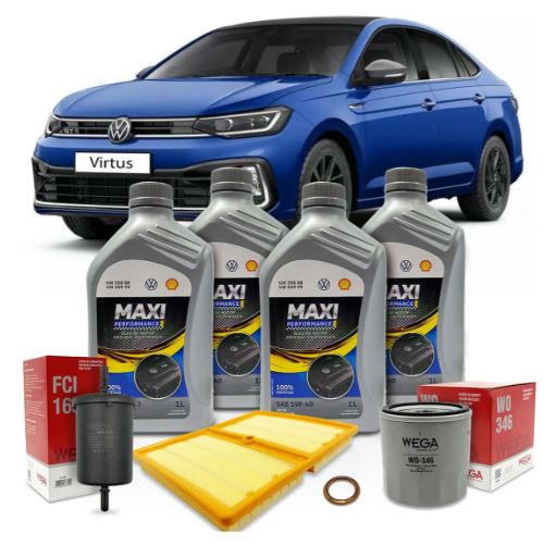 Kit Troca Oleo + Filltros Virtus 1.4 Tsi 2023 A 2025