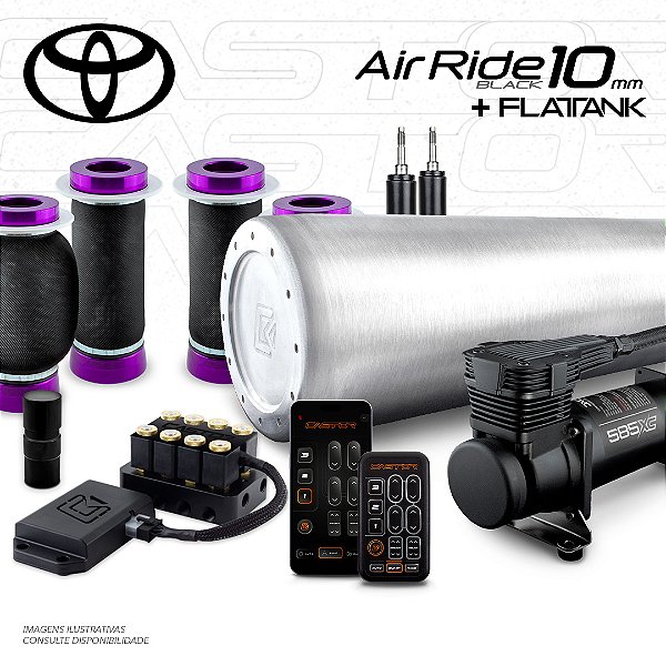 KIT 3 / AirRide Black 10mm + FlatTank | Toyota