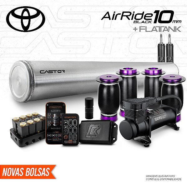 KIT 3 / AirRide Black 10mm + FlatTank | Toyota