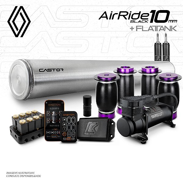 KIT 3 / AirRide Black 10mm + FlatTank | Renault