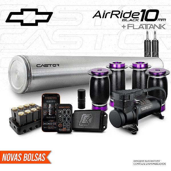 KIT 3 / AirRide Black 10mm + FlatTank | GM