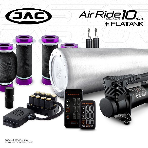 KIT 3 / AirRide Black 10mm + FlatTank | Jac