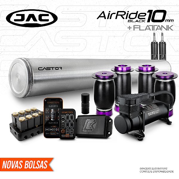 KIT 3 / AirRide Black 10mm + FlatTank | Jac