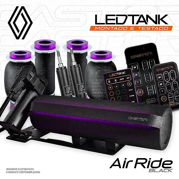 KIT 2 / LEDTank - Montado e Testado - AirRide Black - 8mm | Renault
