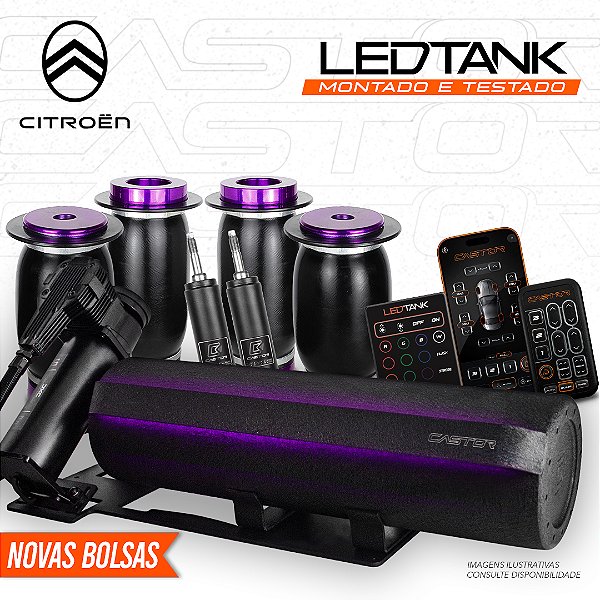 KIT 2 / LEDTank - Montado e Testado - AirRide Black - 8mm | Citroën