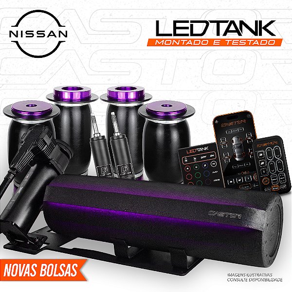 KIT 2 / LEDTank - Montado e Testado - AirRide Black - 8mm | Nissan
