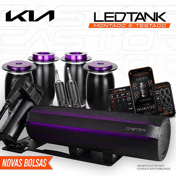 KIT 2 / LEDTank - Montado e Testado - AirRide Black - 8mm | Kia