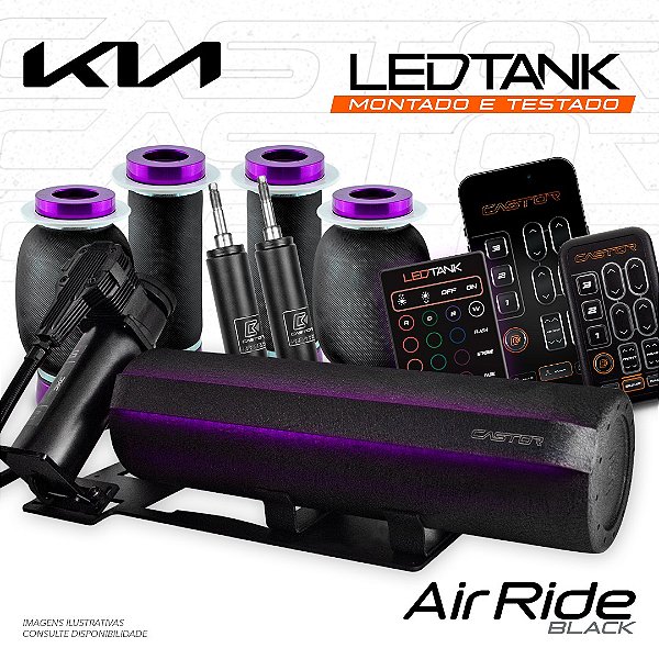 KIT 2 / LEDTank - Montado e Testado - AirRide Black - 8mm | Kia