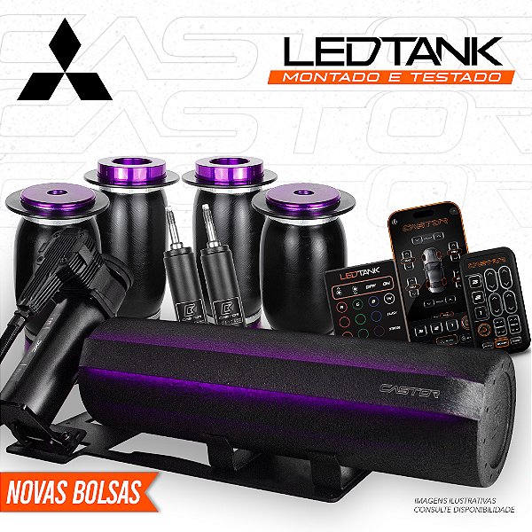 KIT 2 / LEDTank - Montado e Testado - AirRide Black - 8mm | Mitsubishi